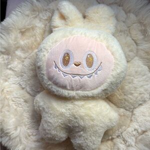 Labubu Cream and Pink Stuffed Animal